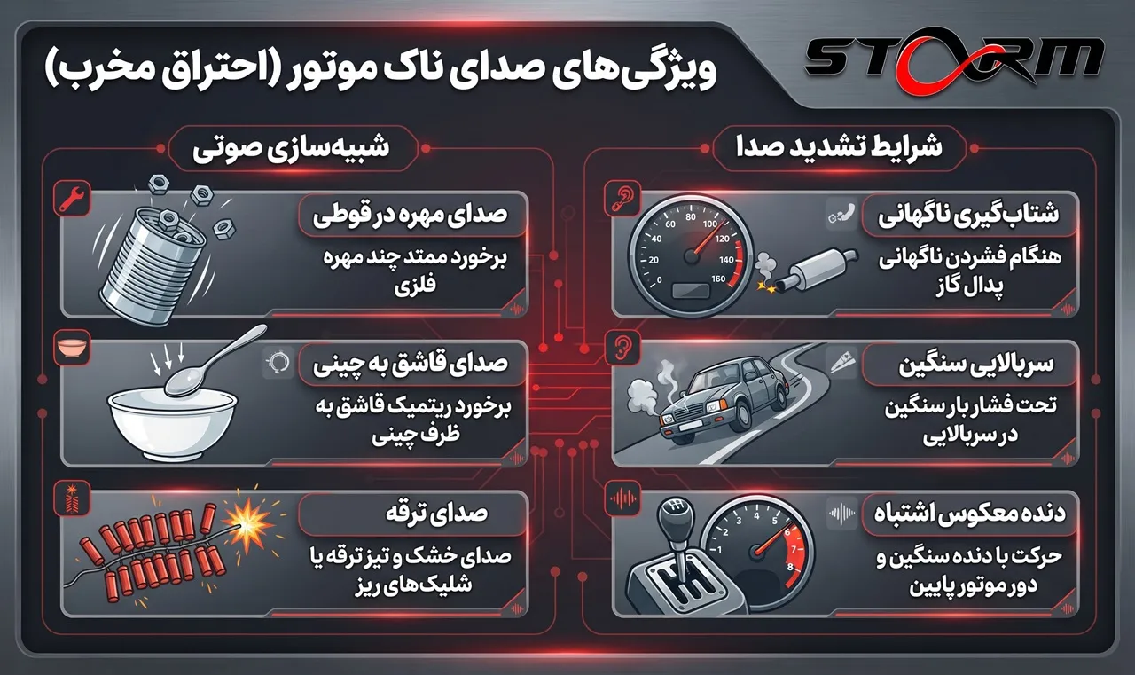 صداهای ناک زدن موتور